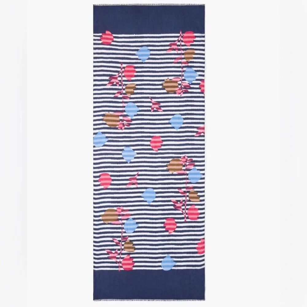 Talbots Springtime Floral Modal Oblong Scarf – 28” X 72”
